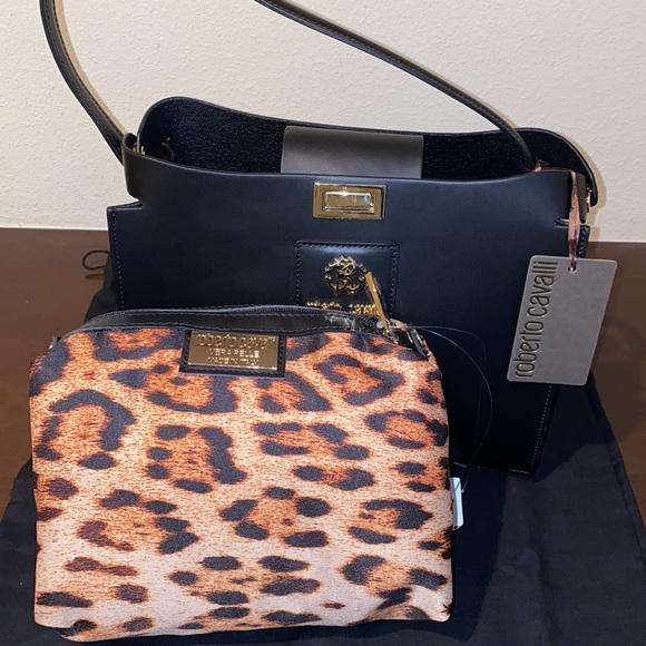 New!! Roberto Cavalli cross body bag with leopard pouch💕 - Picture 4 of 8